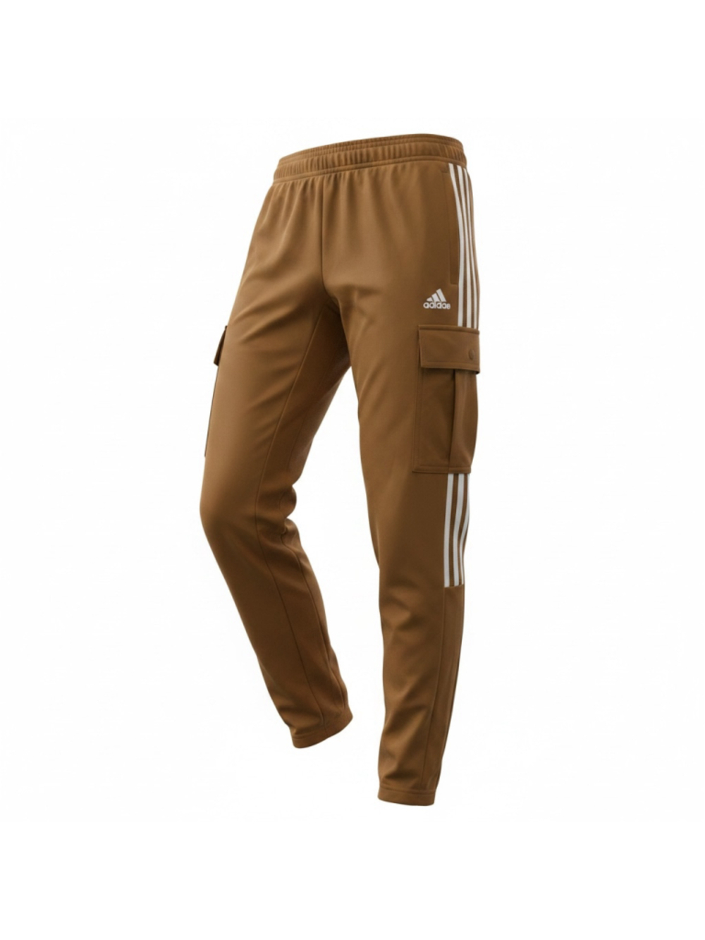 Women's Adidas Cargo Track Pants Size M Brown and White
